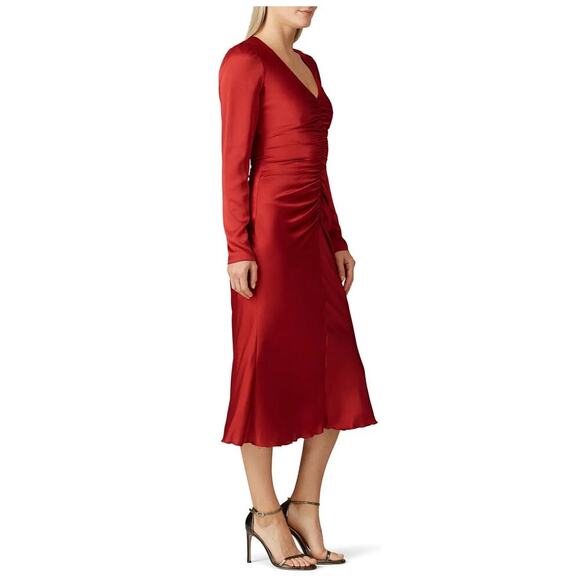 NISSA ruched midi dress Size 2 - Picture 1 of 14